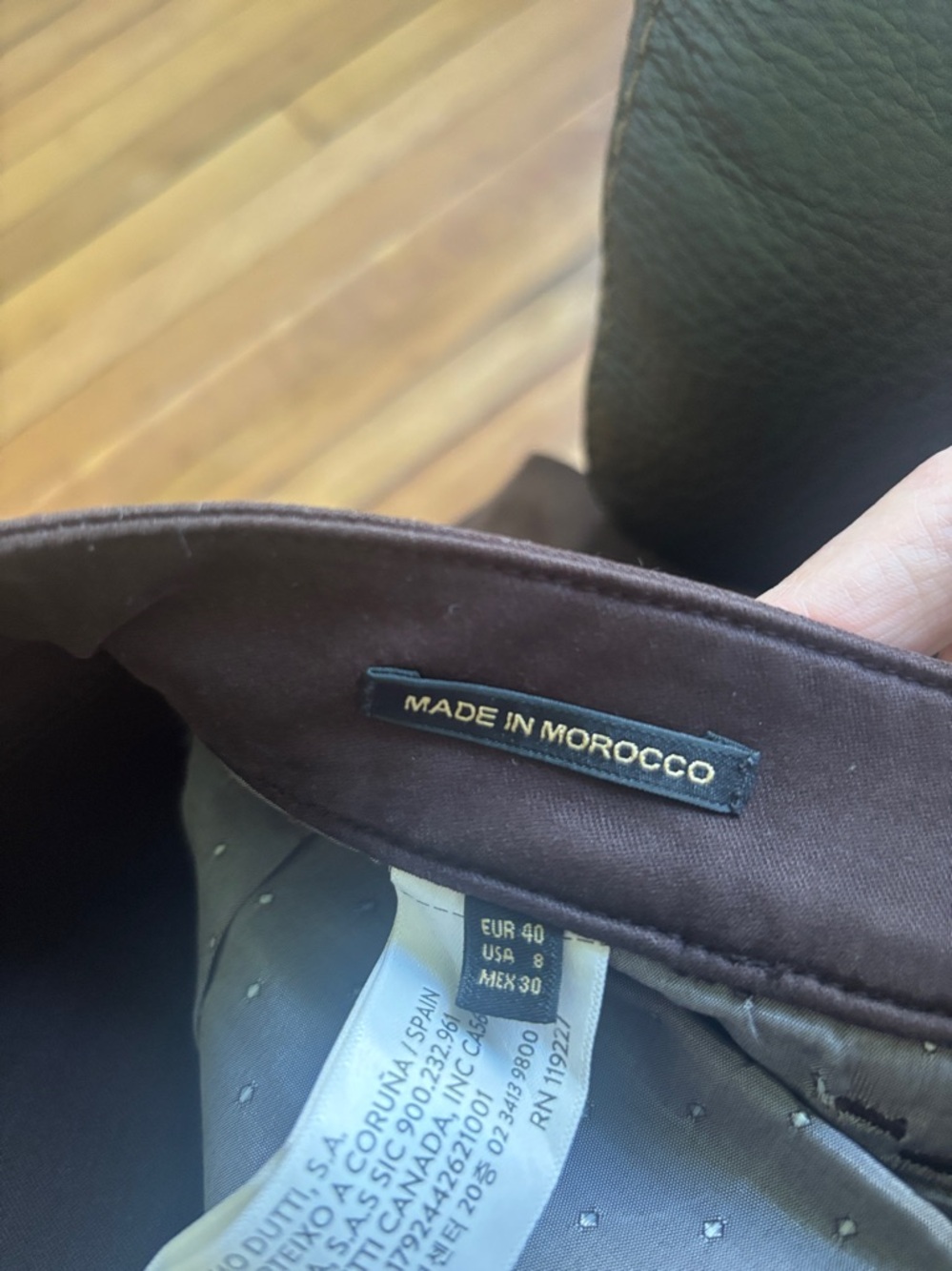 Massimo Dutti Brown Straight-Leg Pants - Picture 5 of 11